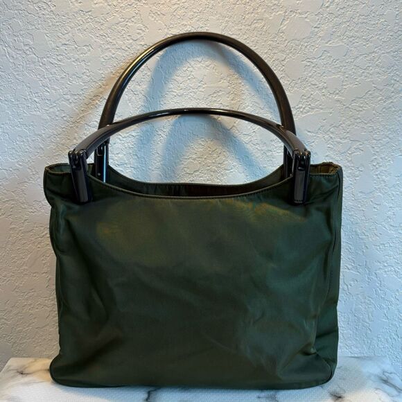 Prada Milano Shoulder Handbag Nylon Rolled Handles - Picture 2 of 13